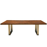 Industrial Contemporary Rustic Solid Wood Large Dining Table Natural